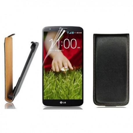 Torbica za LG G2 Preklopna +folija ekrana, črna barva