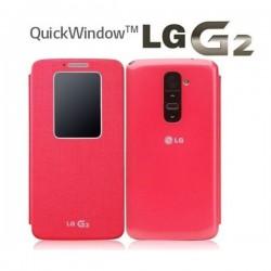 Etui za LG G2 ,LG QuickWindow CCF-240G ,Pink barva