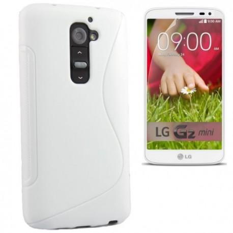 Silikon etui za LG G2 Mini +Folija ekrana, Bela barva