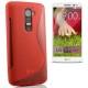 Silikon etui za LG G2 Mini +Folija ekrana, Rdeča barva