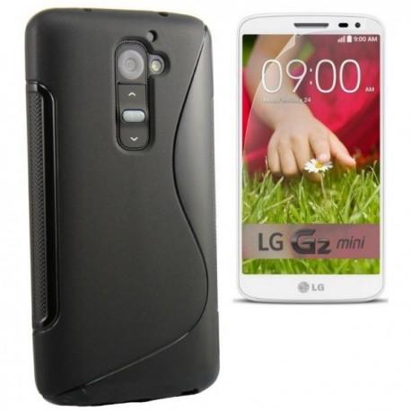 Silikon etui za LG G2 Mini +Folija ekrana, Črna barva