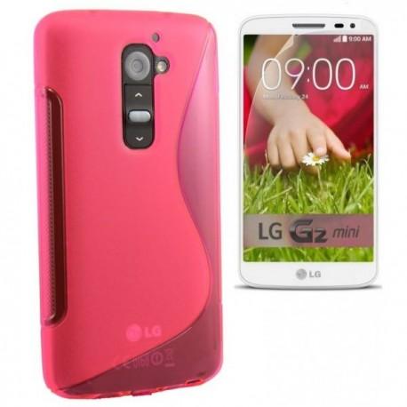 Silikon etui za LG G2 Mini +Folija ekrana, Pink barva