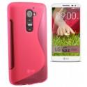 Silikon etui za LG G2 Mini +Folija ekrana, Pink barva