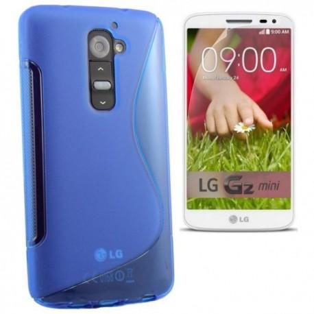 Silikon etui za LG G2 Mini +Folija ekrana, Modra barva