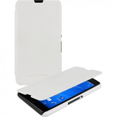 Preklopna torbica Roxfit za Sony Xperia E4g Bela barva