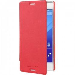 Preklopna torbica Roxfit za Sony Xperia M4 Aqua Rdeča barva
