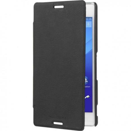 Preklopna torbica Roxfit za Sony Xperia M4 Aqua Črna barva