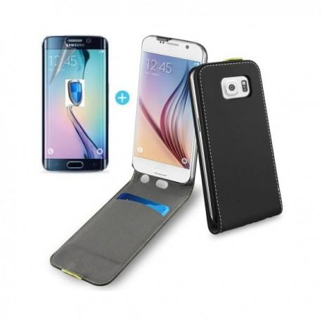 Preklopna torbica za Samsung Galaxy S6 Edge Črna barva +folija ekrana