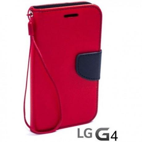 Preklopna Torbica Fancy za LG G4 Rdeča barva