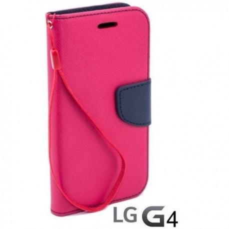 Preklopna Torbica Fancy za LG G4 Pink barva