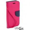 Preklopna Torbica Fancy za LG G4 Pink barva