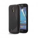Silikon etui za Samsung Galaxy S4 Mini +Folija, Črna barva
