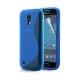 Silikon etui za Samsung Galaxy S4 Mini +Folija, Modra barva