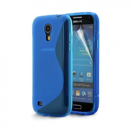 Silikon etui za Samsung Galaxy S4 Mini +Folija, Modra barva