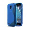 Silikon etui za Samsung Galaxy S4 Mini +Folija, Modra barva