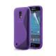 Silikon etui za Samsung Galaxy S4 Mini +Folija, Viola barva