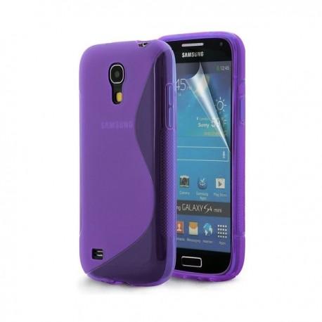 Silikon etui za Samsung Galaxy S4 Mini +Folija, Viola barva