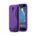 Silikon etui za Samsung Galaxy S4 Mini +Folija, Viola barva