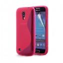 Silikon etui za Samsung Galaxy S4 Mini +Folija, Pink barva