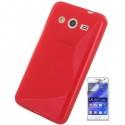 Silikon etui za Samsung Galaxy Core 2 +Folija ekrana, Rdeča