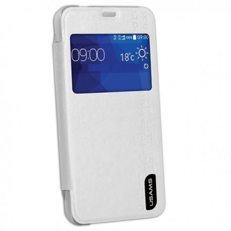 Torbica USAMS za Samsung Galaxy Core 2, S-View, Bela barva
