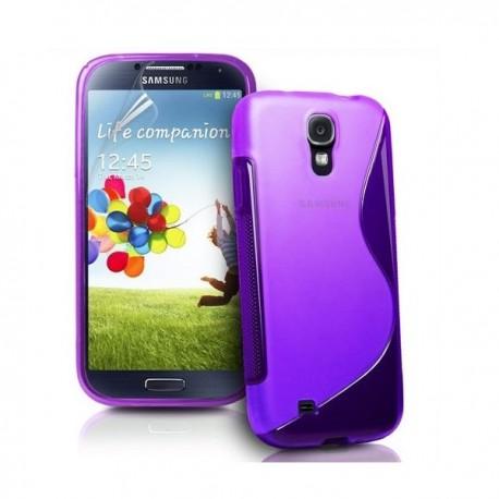 Silikon etui za Samsung Galaxy S4 +Folija ekrana, Vijola barva