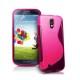 Silikon etui za Samsung Galaxy S4 +Folija ekrana, Pink barva
