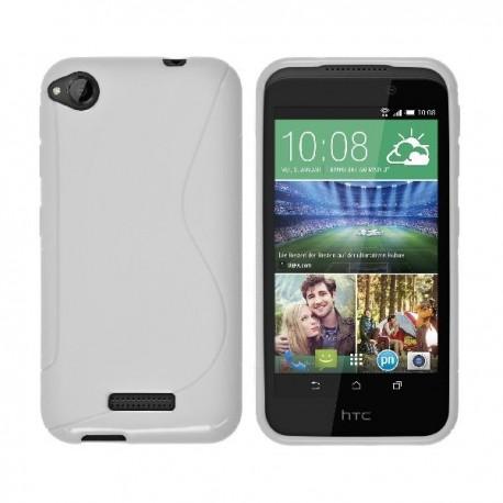 Silikon Etui za HTC Desire 320, Bela barva, priložena folija ekrana