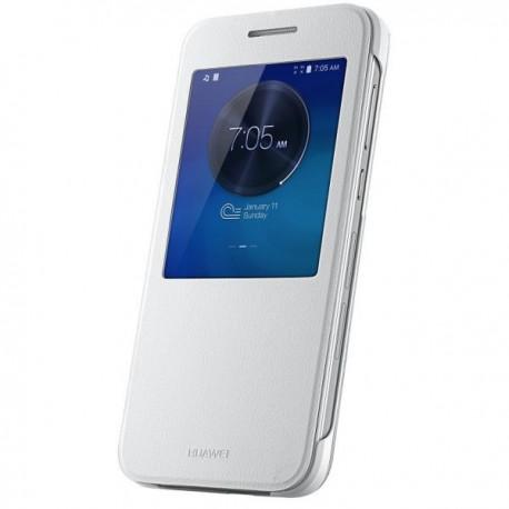 Etui Huawei za Huawei Ascend G7, S-View, Bela barva