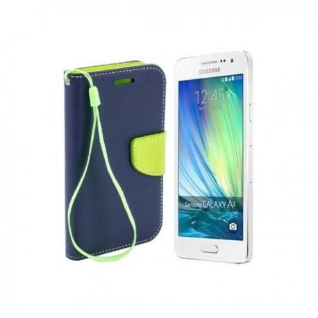 Preklopna Torbica Fancy za Samsung Galaxy A3, Modra barva