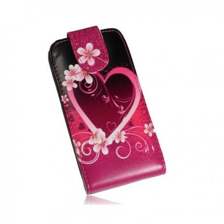  Preklopna Torbica za Samsung Galaxy Core +Zaščitna folija, Red-Heart