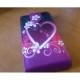  Preklopna Torbica za Samsung Galaxy Core +Zaščitna folija, Red-Heart