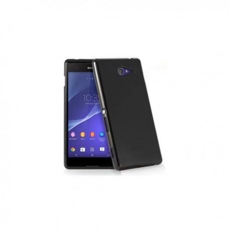 Silikon etui za Sony Xperia M2 Aqua, Črna barva, priložena folija ekrana