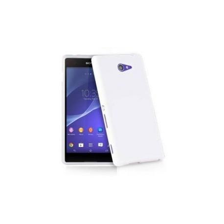 Silikon etui za Sony Xperia M4 Aqua, Bela barva, priložena folija ekrana