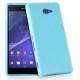 Silikon etui za Sony Xperia M4 Aqua, Modra barva, priložena folija ekrana