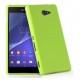 Silikon etui za Sony Xperia M4 Aqua, Zelena barva, priložena folija ekrana