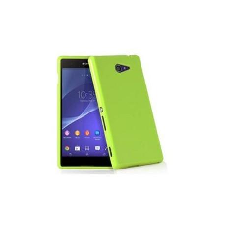 Silikon etui za Sony Xperia M4 Aqua, Zelena barva, priložena folija ekrana