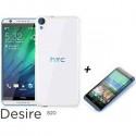 Silikon etui za HTC Desire 820, Prozoren+ Zaščitno steklo