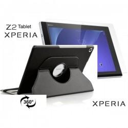 Torbica za Sony Xperia Z2 Tablet, Vrtljiva 360+ Folija ekrana, Črna barva