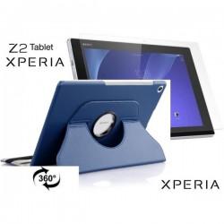 Torbica za Sony Xperia Z2 Tablet, Vrtljiva 360+ Folija ekrana, temno Modra barva