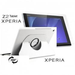 Torbica za Sony Xperia Z2 Tablet, Vrtljiva 360+ Folija ekrana, Bela barva