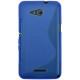Silikon etui za Sony Xperia E4g, Modra barva+ folija ekrana
