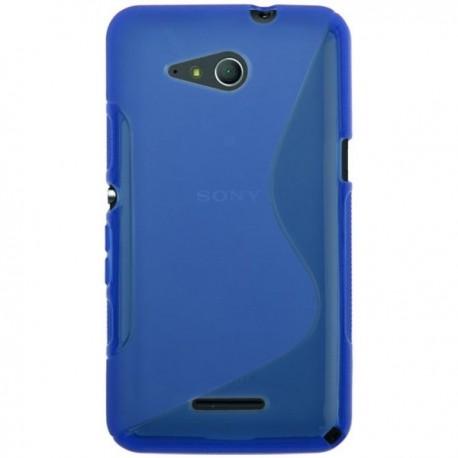 Silikon etui za Sony Xperia E4g, Modra barva+ folija ekrana