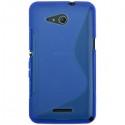 Silikon etui za Sony Xperia E4g, Modra barva+ folija ekrana