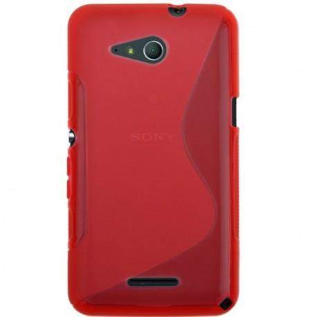Silikon etui za Sony Xperia E4g, Rdeča barva+ folija ekrana