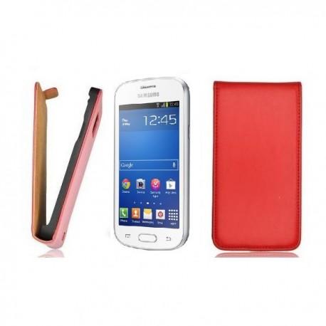 Torbica za Samsung Galaxy Trend Lite Preklopna+ folija ekrana, Rdeča barva