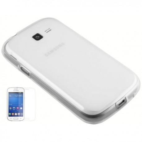 Silikon etui Jekod za Samsung Galaxy Trend Lite, Prozorno Bela barva+ Folija ekrana