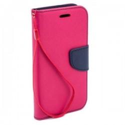 Preklopna Torbica Fancy za Samsung Galaxy S6, Pink barva