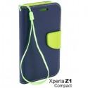 Preklopna Torbica Fancy za Sony Xperia Z1 Compact, Modra barva