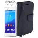 Preklopna Torbica Fancy za Sony Xperia M4 Aqua, Črna barva